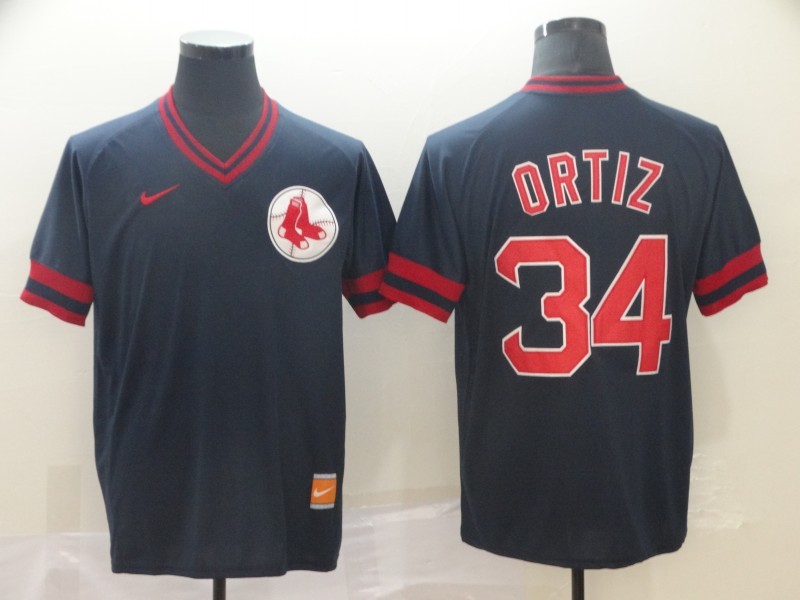Men's Boston Red Sox David Ortiz #34 Navy Jersey